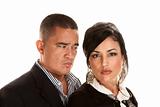 Concerned Hispanic Couple