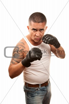Man doing mixed martial arts