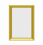 Golden frame over white