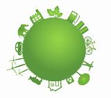 ecology green planet illustration