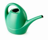 green watering can isolated