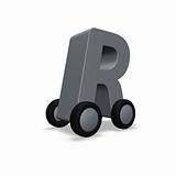 letter r on wheels