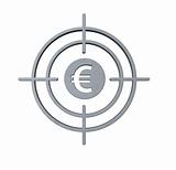 gun sight with euro symbol