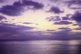 Purple dusk sea