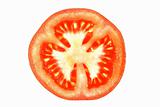 Red Tomato in a Cut