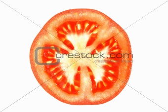 Red Tomato in a Cut