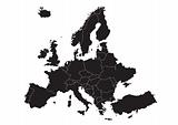 simple map of Europe (vector)