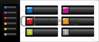 Glossy black web buttons