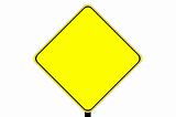 Blank caution sign 