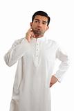 Worried troubled ethnic man wearing a kurta