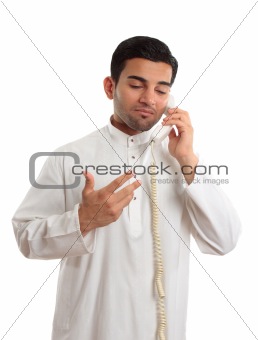 Middle eastern arab businessman on the phone