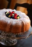 Pound Cake with Berries - clipping path