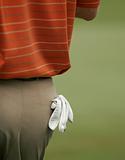 Golf Glove in Rear Pocket - clipping path