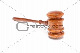 Gavel Isolated on a White Background.