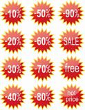 Red shiny discount tags