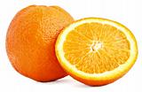 Fresh oranges on white