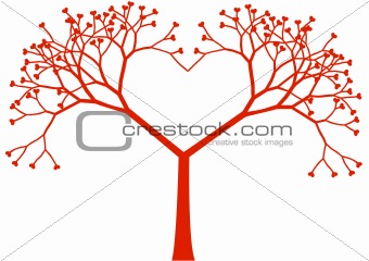 tree heart, vector