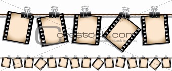 Seamless row of film negatives