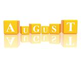 august in 3d cubes