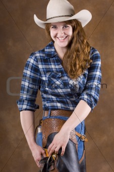 Cowgirl in blue