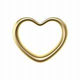 golden love heart ring