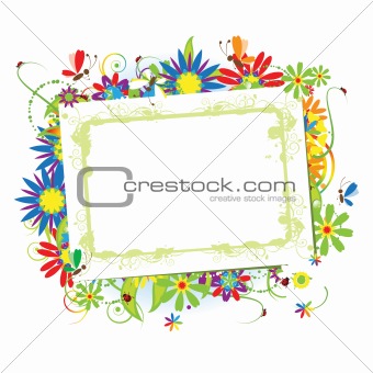 Floral frame beautiful with place for your text