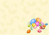 Beautiful Easter eggs background 