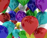 multi coloured balloons