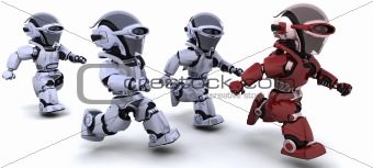 robots running