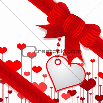 Valentine red bow