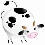 Cute vector glossy cow