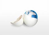 Earth  in egg