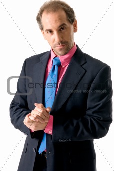 Businessman looking seriously