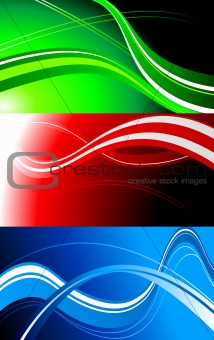 set of colourful banners