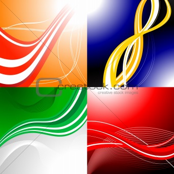 Four colourful abstract backgrounds