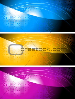 Bright colourful banners
