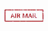 Air mail rubber stamp