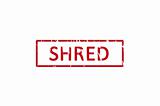 Shred office rubber stamp
