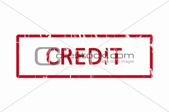 Credit office rubber stamp