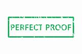 Perfect proof rubber stamp