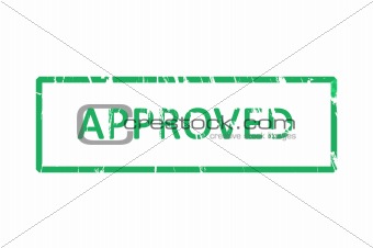 Approved office rubber stamp