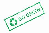 Go green office rubber stamp
