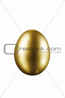 Gold Easter egg isolated