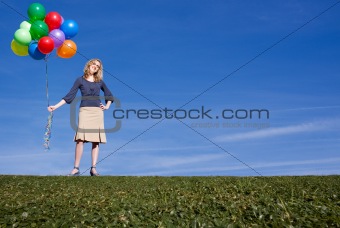 Party time with some outdoor fun and baloons