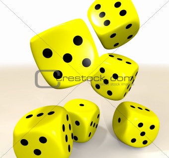 yellow casino dice