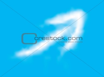 Clouds in shape of arrow