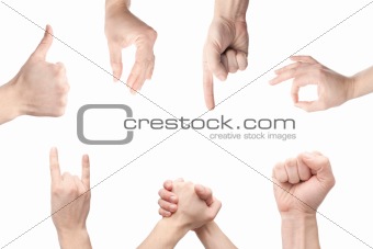 gesturing hands