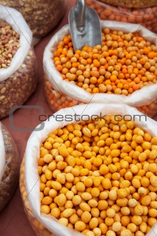 Orange soya beans