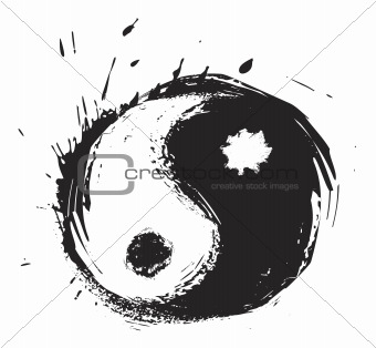 Artistic yin-yang symbol