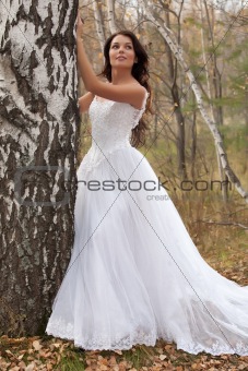Young Bride In A Forest